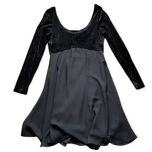 Vintage Black Velour Dress